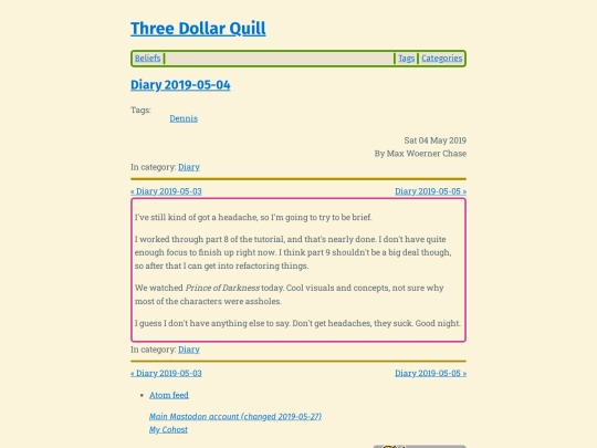 diary-2019-05-04 screenshot