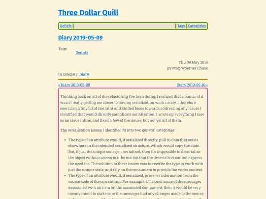diary-2019-05-09 screenshot