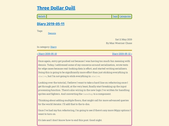 diary-2019-05-11 screenshot