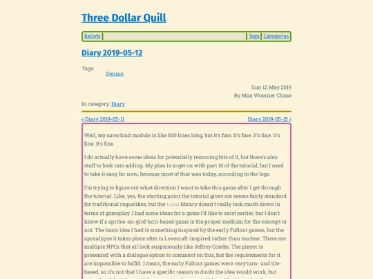 diary-2019-05-12 screenshot