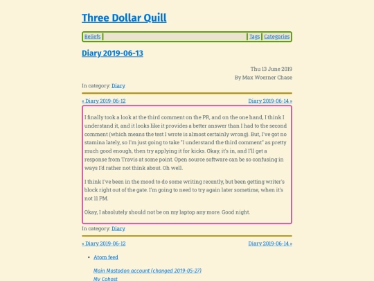 diary-2019-06-13 screenshot