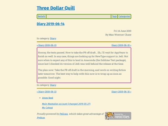 diary-2019-06-14 screenshot