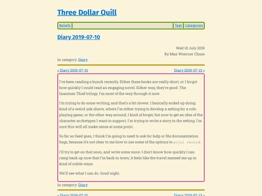 diary-2019-07-10 screenshot