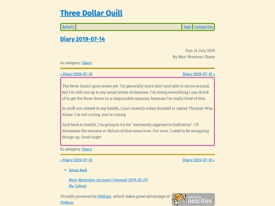 diary-2019-07-14 screenshot