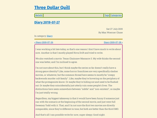 diary-2019-07-27 screenshot