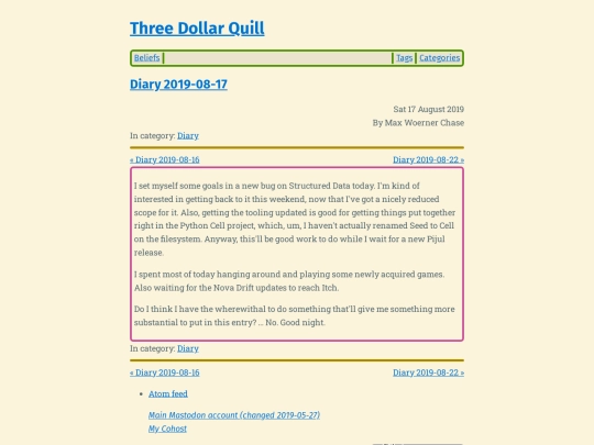 diary-2019-08-17 screenshot
