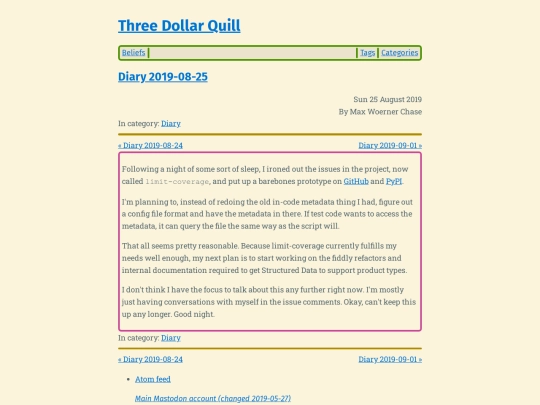 diary-2019-08-25 screenshot