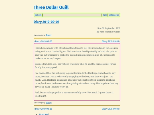 diary-2019-09-01 screenshot