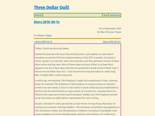 diary-2019-09-14 screenshot
