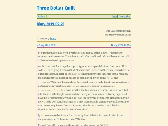 diary-2019-09-22 screenshot