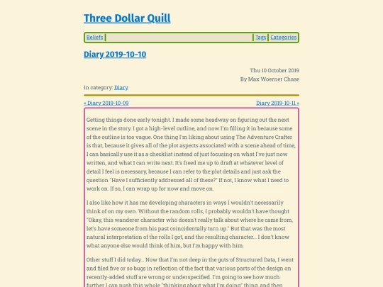 diary-2019-10-10 screenshot