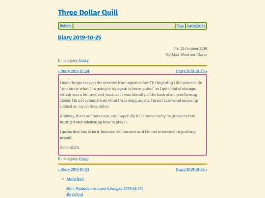 diary-2019-10-25 screenshot