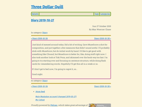 diary-2019-10-27 screenshot