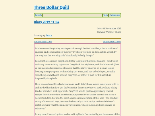 diary-2019-11-04 screenshot
