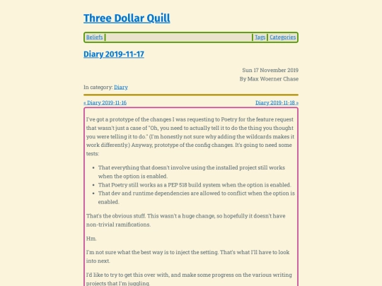 diary-2019-11-17 screenshot
