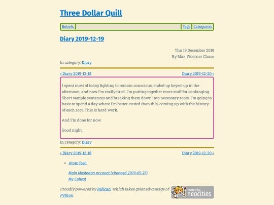diary-2019-12-19 screenshot