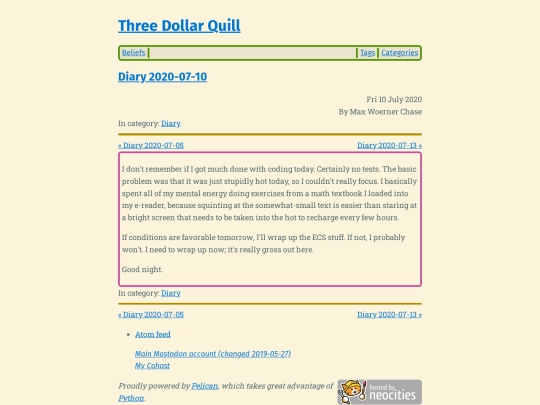 diary-2020-07-10 screenshot