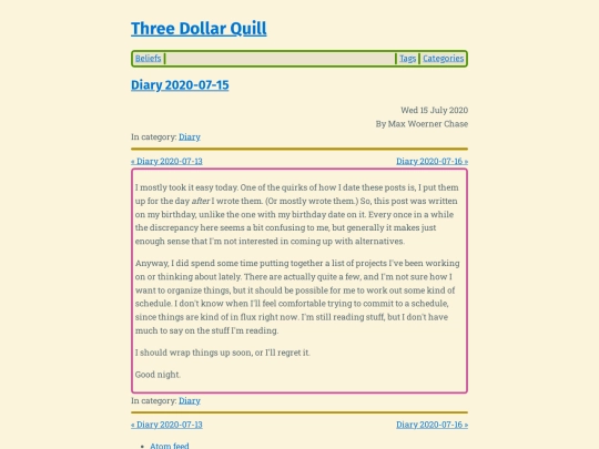 diary-2020-07-15 screenshot