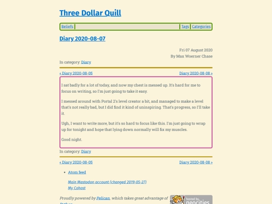 diary-2020-08-07 screenshot