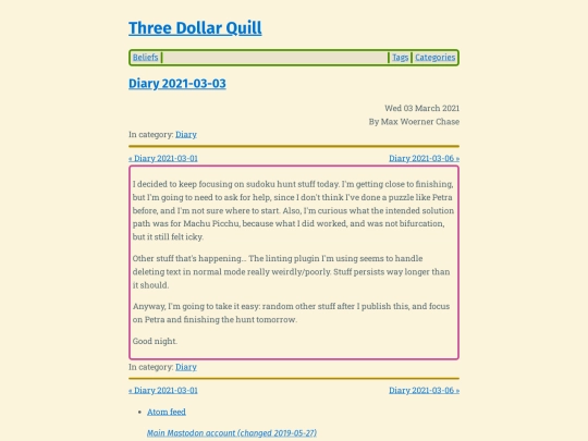 diary-2021-03-03 screenshot