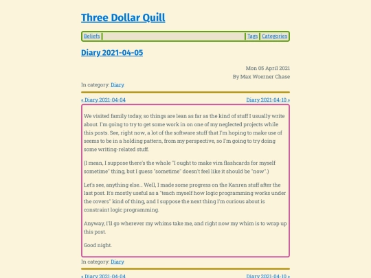 diary-2021-04-05 screenshot
