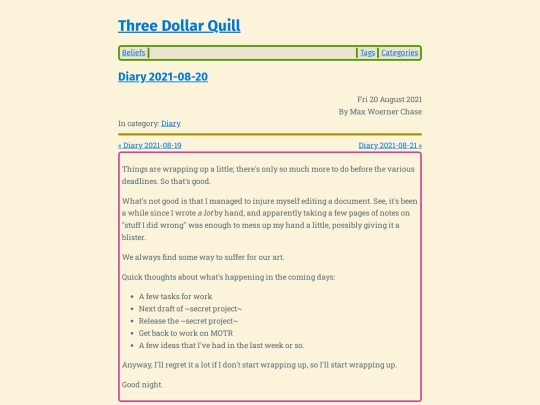 diary-2021-08-20 screenshot