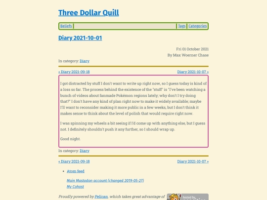 diary-2021-10-01 screenshot