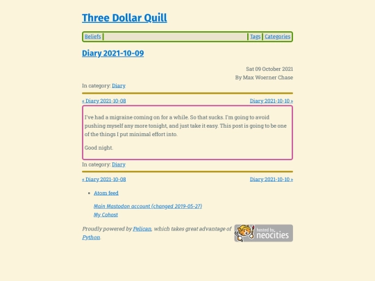 diary-2021-10-09 screenshot