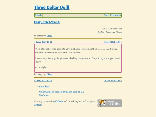 diary-2021-10-24 screenshot
