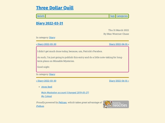 diary-2022-03-31 screenshot