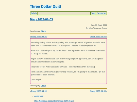 diary-2022-04-03 screenshot