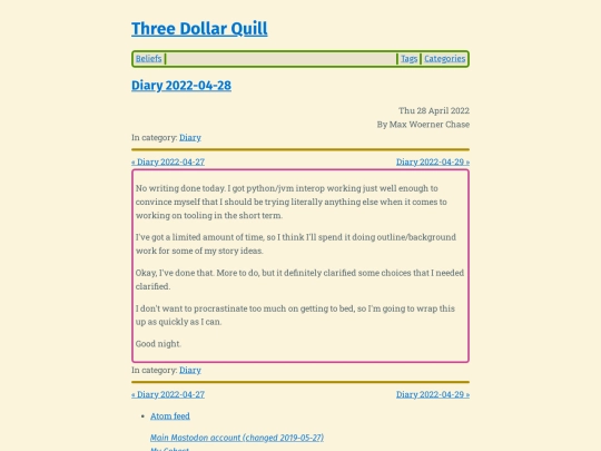 diary-2022-04-28 screenshot