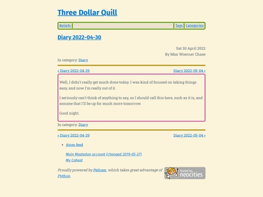 diary-2022-04-30 screenshot