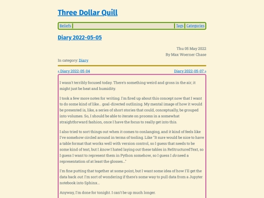 diary-2022-05-05 screenshot