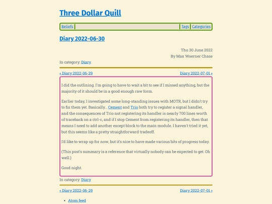diary-2022-06-30 screenshot