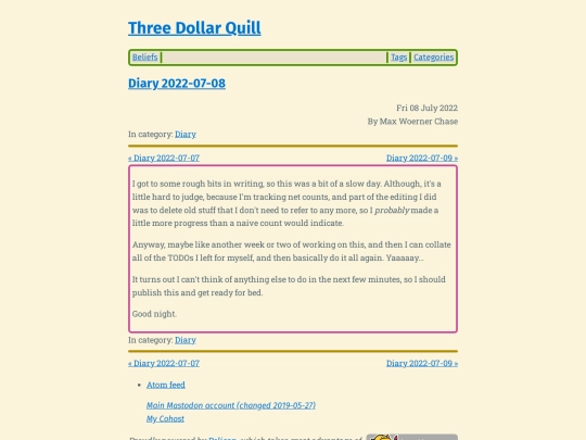 diary-2022-07-08 screenshot