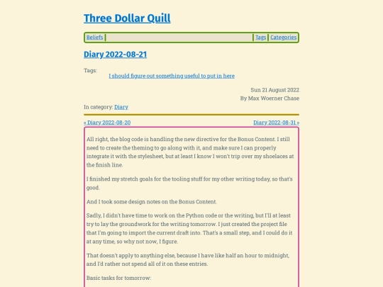 diary-2022-08-21 screenshot