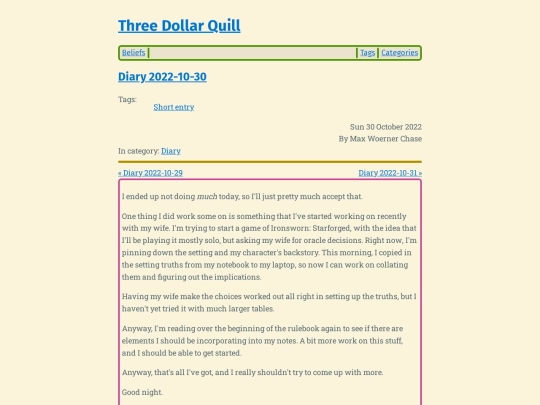 diary-2022-10-30 screenshot
