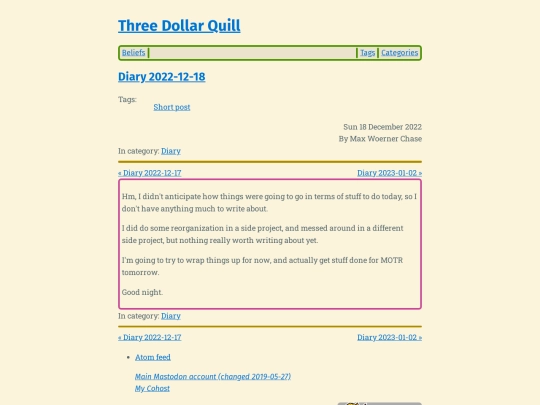 diary-2022-12-18 screenshot