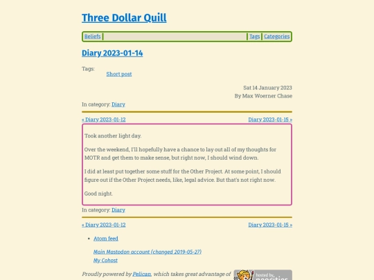 diary-2023-01-14 screenshot