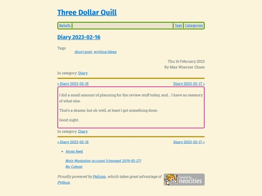 diary-2023-02-16 screenshot