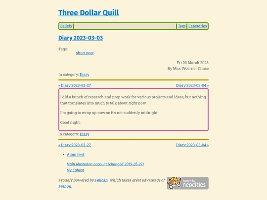 diary-2023-03-03 screenshot