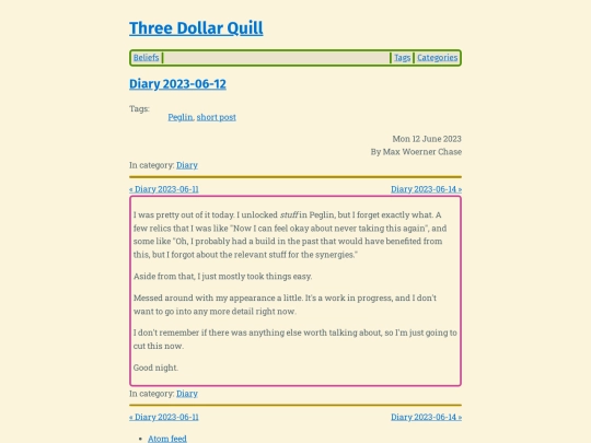 diary-2023-06-12 screenshot