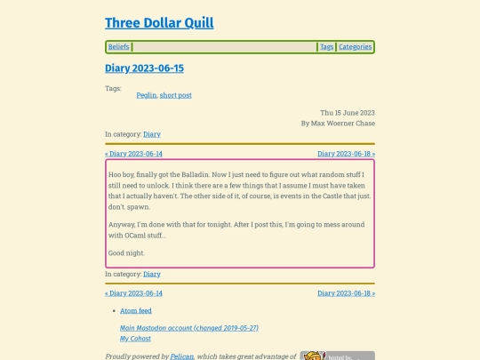 diary-2023-06-15 screenshot