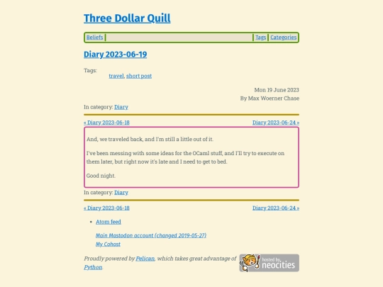 diary-2023-06-19 screenshot