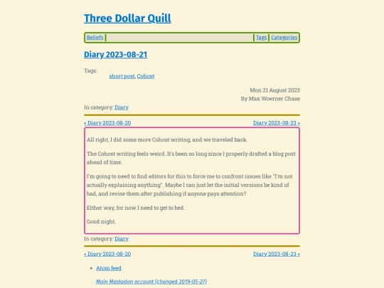 diary-2023-08-21 screenshot