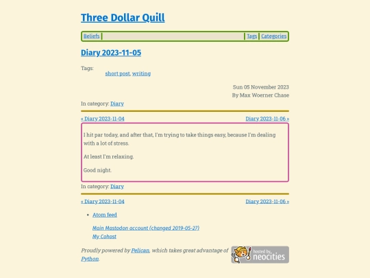 diary-2023-11-05 screenshot