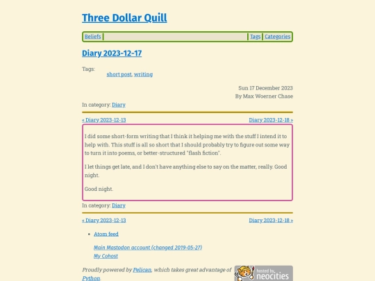 diary-2023-12-17 screenshot