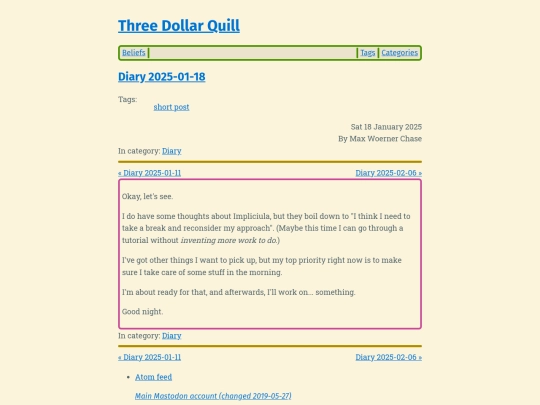 diary-2025-01-18 screenshot