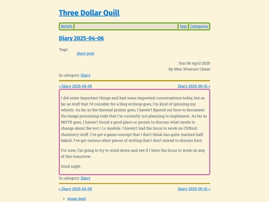 diary-2025-04-06 screenshot